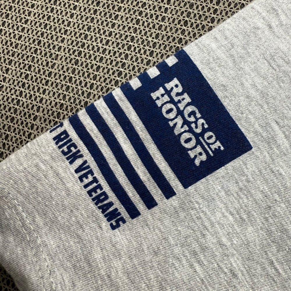 Rags Of Honor S Gray Supporting At Risk Veterans T-Shirt Patriotic Flag Graphic - Picture 4 of 6